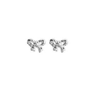 Örhängen - Silver Bow Earrings
